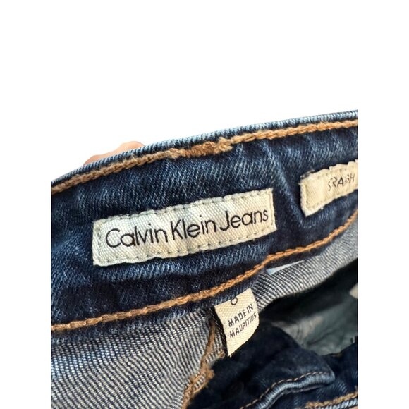 Calvin Klein Womens Straight Blue Denim Jeans Size 6 Classic Fit Made In Mauriti - Picture 5 of 8